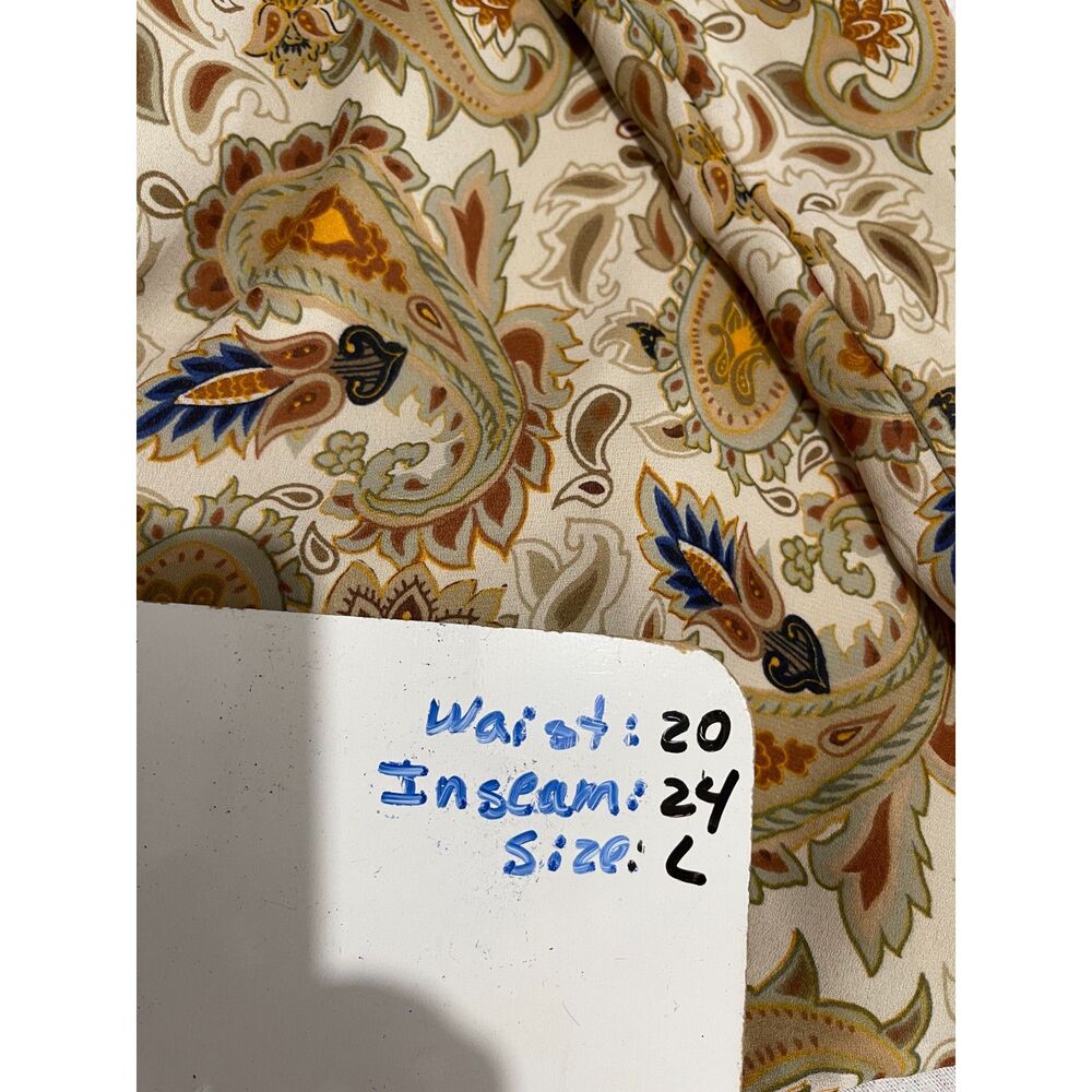 Kathy Ireland skirt Y2K paisley ruffle peasant flare brawn romantic women L - Picture 4 of 4